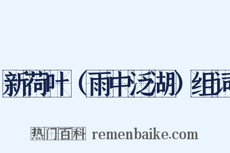 新荷叶（雨中泛湖）组词是什么意思的图片